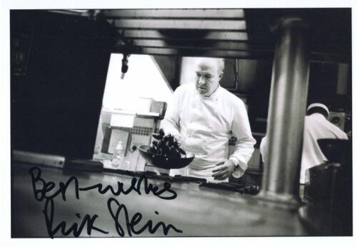 RICK STEIN: A black and white picture Chef Rick Stein, autographed 'Best Wishes' by Rick Stein
