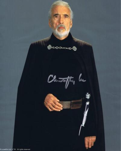STAR WARS: A colour picture card of Count Dooku autographed by Christopher Lee for C2 Ventures. Limited #33/50. With COA