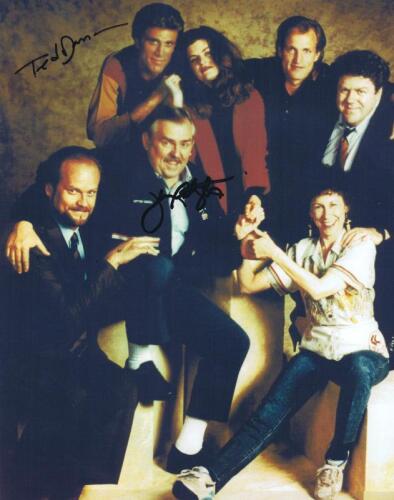 SITCOM CHEERS: A colour picture from Sitcom 'Cheers' autographed by Ted Danson and John Ratzenberger