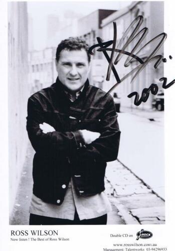 ROSS WILSON: A black and white publicity shot of Ross Wilson. Ross Wilson signature