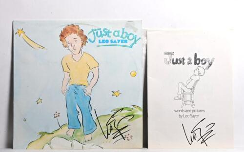 LEO SAYER: A Leo Sayer 'Just a Boy' record autographed by Leo Sayer, along with booklet also autographed