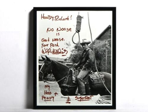 SUGAR FOOT: A black and white picture from western film 'Sugarfoot' personally inscribed and signed by Will Hutchins