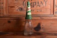 CASTROL: A 1940/50s "Castrol" embossed one imperial pint oil bottle, with 1950/60s "Castrol AA SAE 40" tin pourer and dust cover (updated description)