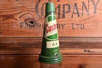 CASTROL: A 1940/50s "Castrol" embossed one imperial pint oil bottle, with 1950/60s "Castrol AA SAE 40" tin pourer and dust cover (updated description) - 3