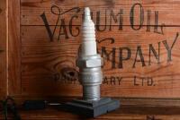 CHAMPION: A decorative circa 1980s point of sale countertop illuminated spark plug, 29cm high, later cord, working - 3