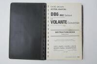 DB6 Mk 2: An original Aston Martin DB6 Mk2 Saloon and Volante Instruction Book. - 2