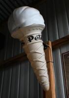 PETERS: An original wall mounted illuminated "Peter's" ice cream cone, 83cm high, 37cm wide, 56cm deep - 2
