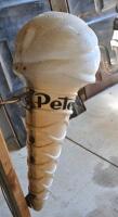 PETERS: An original wall mounted illuminated "Peter's" ice cream cone, 83cm high, 37cm wide, 56cm deep - 10
