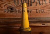 GOLDEN FLEECE: A one imperial pint oil bottle, with "Golden Fleece 30" tin pourer and dust cover - 5