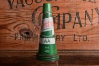 CASTROL: A 1940/50s "Castrol" embossed one imperial pint oil bottle, with 1950/60s "Castrol AA SAE 40" tin pourer and dust cover - 3