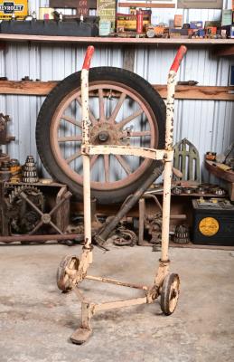 ATLANTIC: An early adjustable oil drum trolley in Atlantic colours