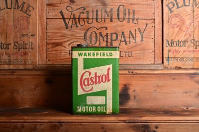 CASTROL: A 1940/50s "Castrol Wakefield" one imperial gallon oil tin