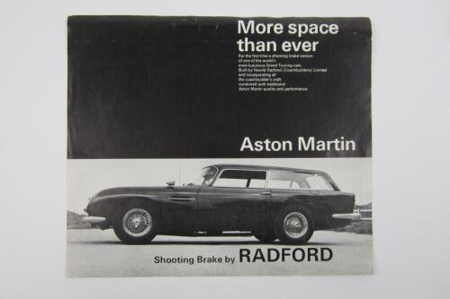SHOOTING BRAKE: An original Aston Martin DB 6 Shooting Brake sales brochure.