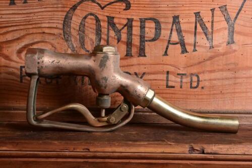 PUMP: An early Australian Gilbert & Barker brass petrol pump handle