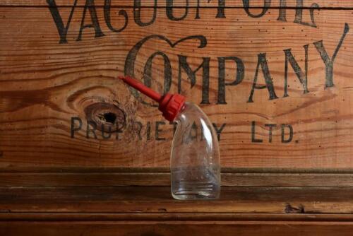 LUCAS: A rare embossed"Lucas Battery Filler" with original pourer and plunger, tip chipped, 14.5cm high