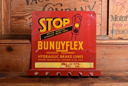 BUNDYFLEX: A "Bundyflex Hydraulic Brake Lines" point of sale display, 30 x 30cm