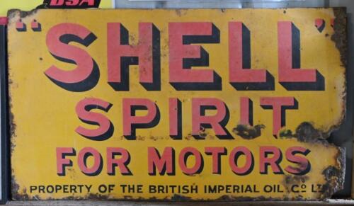 SHELL: An early enamelled "Shell Spirit for Motors" sign, 33 x 57cm