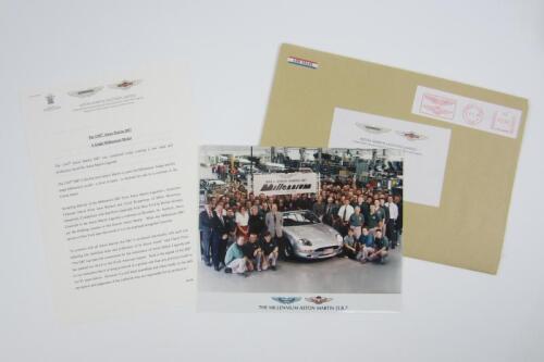 DB7: An information narrative detailing the 1000th Aston Martin DB7 to be built.