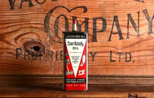 EVER-READY: An original American "Ever-Ready Oil" four ounce oil tin