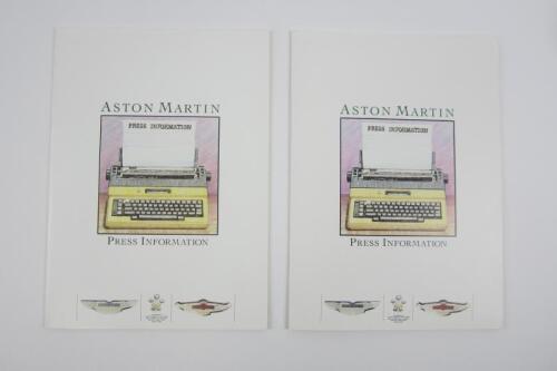 VIRAGE/VOLANTE: Two Virage/Volante Press Information kits.