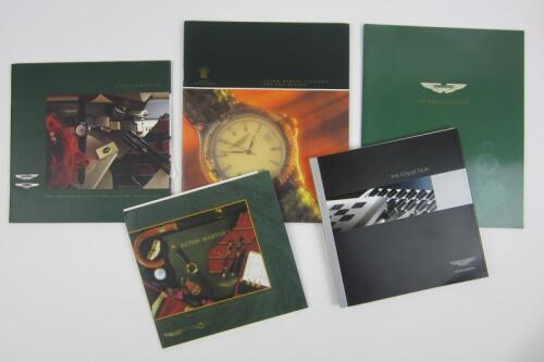 ASTON MARTIN: Five Aston Martin accessory sales brochures.