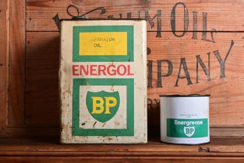 BP: Two BP tin, a one gallon Energol tin together with a 'Energrease' 500 gram tin