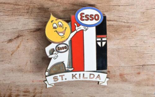 AFL/St. Kilda: A large circa 2000s Esso 'Drop Man' St. Kilda enamel badge by Bertram, 6.5cm high