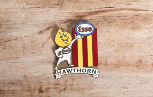 AFL/HAWTHORN: A circa 2000s Esso 'Drop Man' Hawthorn enamel badge by Bertram