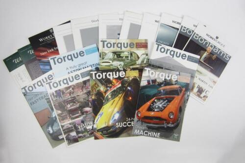 WORKS TORQUE: A group of nineteen of editions of 'Works Torque' - the official magazine of Aston Martin Works Service.