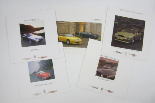 ASTON MARTIN: A collection of large format Aston Martin sales brochures.