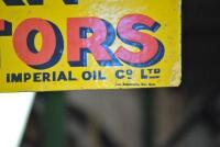 SHELL: An early Australian double sided post mounted "Shell Spirit for Motors" painted tin sign, printed lower right: Jas Robertson, Eml, Syd., some touch up to yellow ground and corner lettering, 33 x 57cm - 4