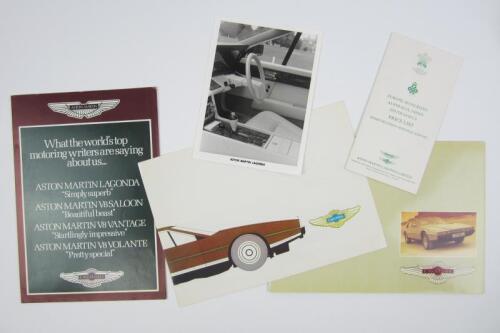 ASTON MARTIN LAGONDA: A collection of Aston Martin Lagonda sales material.
