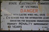 DANGER: A SEC "Danger" warning tin sign, 46 x 92cm - 2