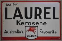 LAUREL: A reproduction "Laurel Kerosene" enamelled sign, 29 x 44cm - 2