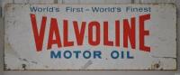 VALVOLINE: A circa 1960s double sided "Valvoline Motor Oil" tin sign, 18 x 46cm - 2