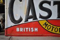 CASTROL: A large 1900/10 enamelled "Castrol Wakefield" sign, with embossed letters and border, overpainted in areas of rust, 89 x 180 - 3