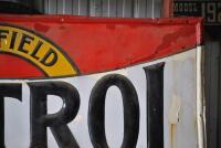 CASTROL: A large 1900/10 enamelled "Castrol Wakefield" sign, with embossed letters and border, overpainted in areas of rust, 89 x 180 - 5