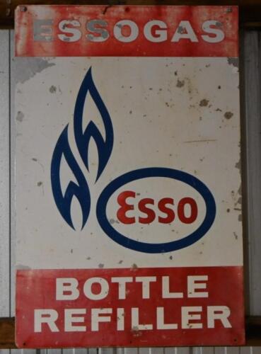 ESSO: A circa 1970s "Essogas Bottle Refiller" service station sign, 92 x 57cm