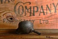 OILER: A rare 19th century cast iron oiler in dome form, 8cm high - 3