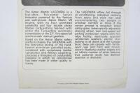 ASTON MARTIN LAGONDA: A single page sales brochure for the Aston Martin Lagonda limousine. - 3