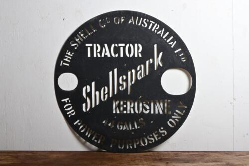 SHELL: An original 'Shellspark Kerosine' forty four gallon drum stencil, 53.5cm diameter