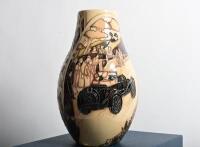 MOORCROFT/ASTON MARTIN: A limited edition Moorcroft porcelain 'Aston Hill Climb' vase, edition 144 of 150 - 3