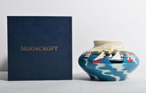 MOORCROFT: A limited edition Moorcroft porcelain vase,&nbsp;by Vicky Lovatt depicting Farm Cove Sydney Harbour