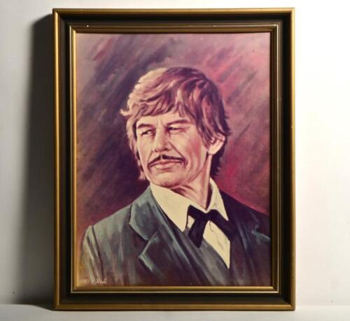 CHARLES BRONSON: A circa 1970s/1980s print of Charles Bronson, framed, image 44cm high, 33cm wide