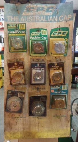 RADIATOR: An original CPC Merchandiser point of sale radiator cap NOS board