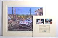 MILLE MIGLIA: A Nicholas Watts print - "MILLE MIGLIA 1955". Stirling Moss, Denis Jenkinson signatures