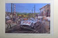 MILLE MIGLIA: A Nicholas Watts print - "MILLE MIGLIA 1955". Stirling Moss, Denis Jenkinson signatures - 5