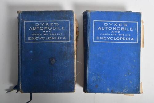DYKES: Two editions of 'DYKE'S AUTOMOBILE AND GASOLINE ENCYCLOPEDIA'. Thirteenth & Fourteenth edition. Circa 1920's