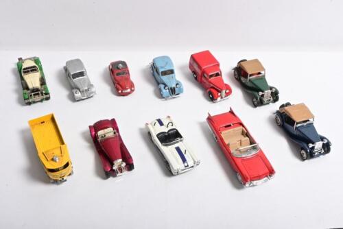 MODEL DIECAST: A collection of 1:43 scale model diecast by various model manufacturers including brumm, solido, Matchbox. Two MG TC's (Y-8) by Matchbox & brumm Fiat and Lancia models