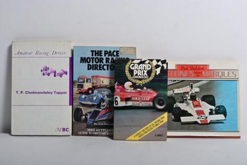 MOTOR SPORT: A group of books concerned with motor sport. Motoraces Book Club edition of 'Amateur Racing Driver' hardcover book by T.P. Cholmondeley Tapper